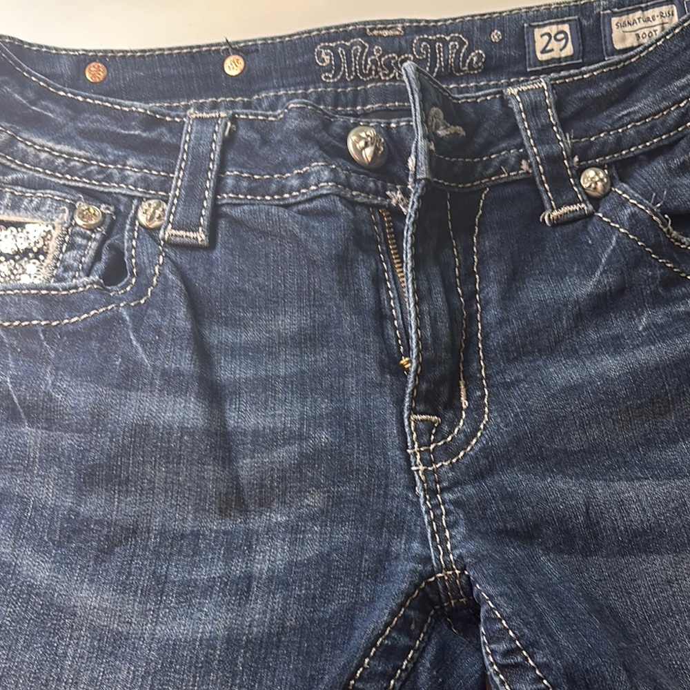 Miss Me Dark Blue Embellished Jeans